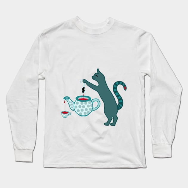 TEA FOR TWO Long Sleeve T-Shirt by aroba